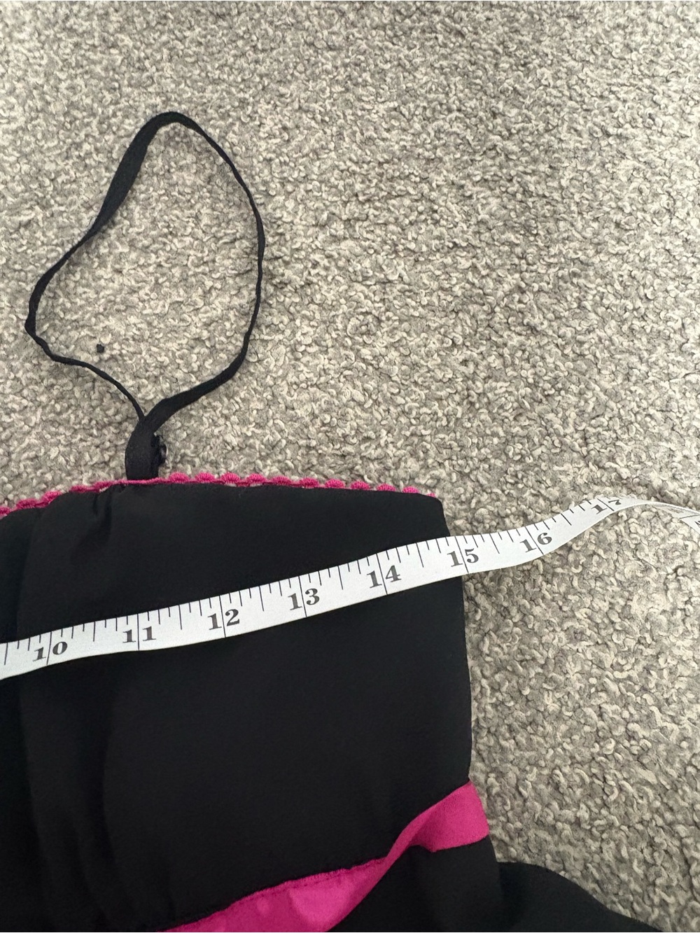 Y2K M Collection Prom‎ Black Hot Pink Scalloped Edge Tiered Mini Dress Size XS - Picture 9 of 11